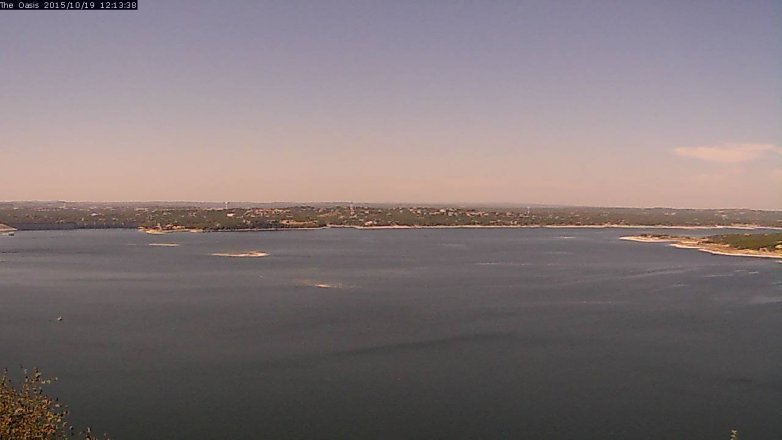 Lake Travis webcam, October 19, 2015 11:20 AM CT