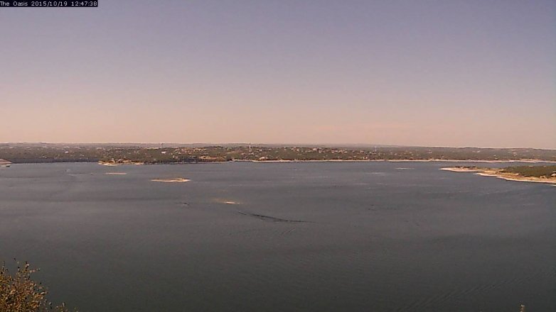 Lake Travis webcam, October 19, 2015 11:55 AM CT