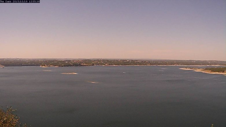 Lake Travis webcam, October 19, 2015 12:00 PM CT