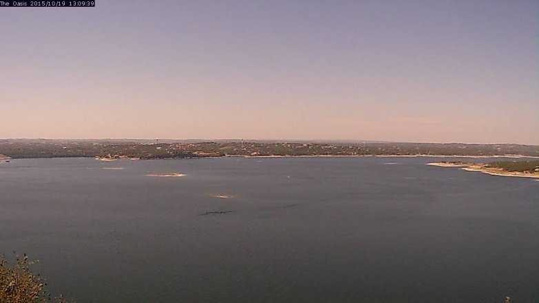 Lake Travis webcam, October 19, 2015 12:15 PM CT