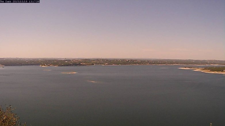 Lake Travis webcam, October 19, 2015 12:25 PM CT