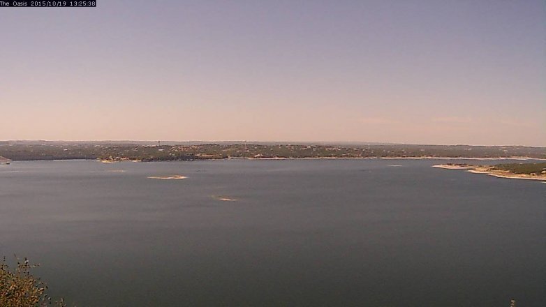 Lake Travis webcam, October 19, 2015 12:30 PM CT