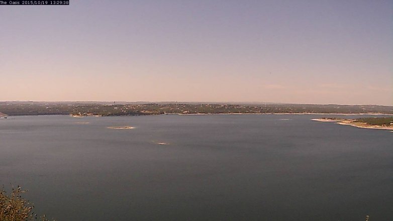 Lake Travis webcam, October 19, 2015 12:35 PM CT
