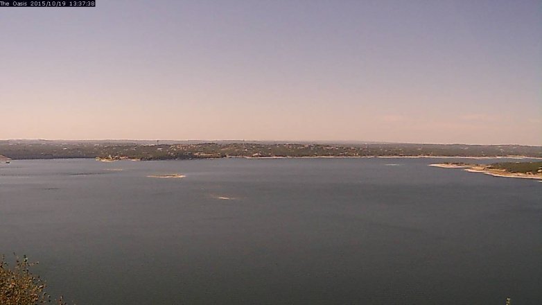 Lake Travis webcam, October 19, 2015 12:45 PM CT