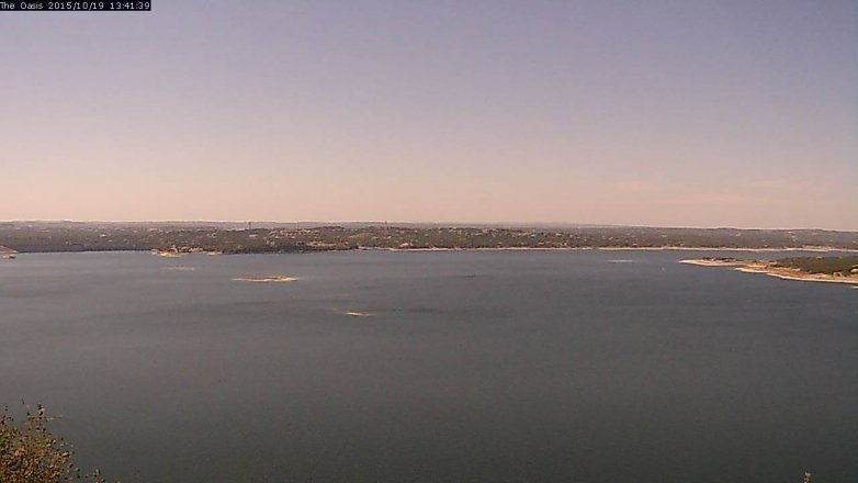 Lake Travis webcam, October 19, 2015 12:50 PM CT