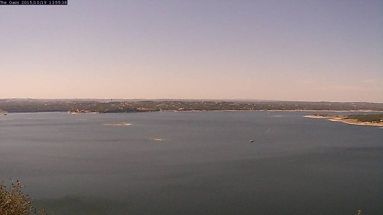 Lake Travis webcam, October 19, 2015 1:00 PM CT
