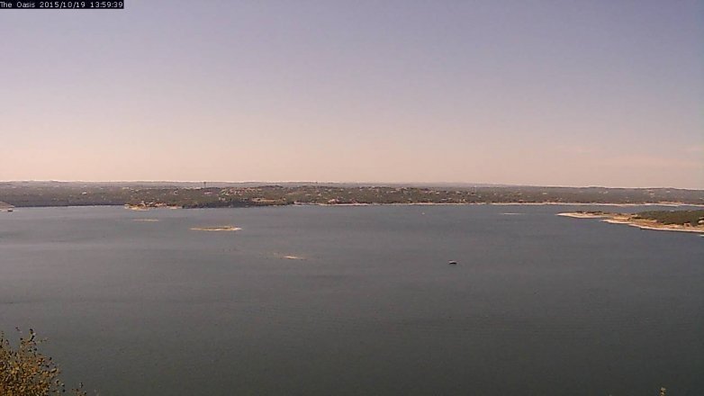 Lake Travis webcam, October 19, 2015 1:05 PM CT