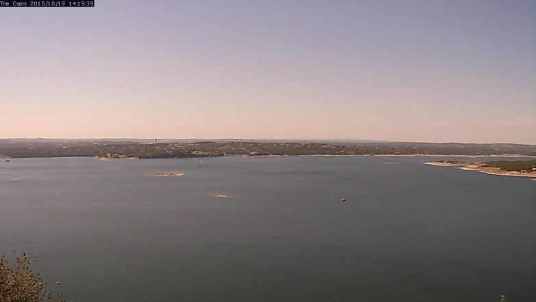 Lake Travis webcam, October 19, 2015 1:25 PM CT