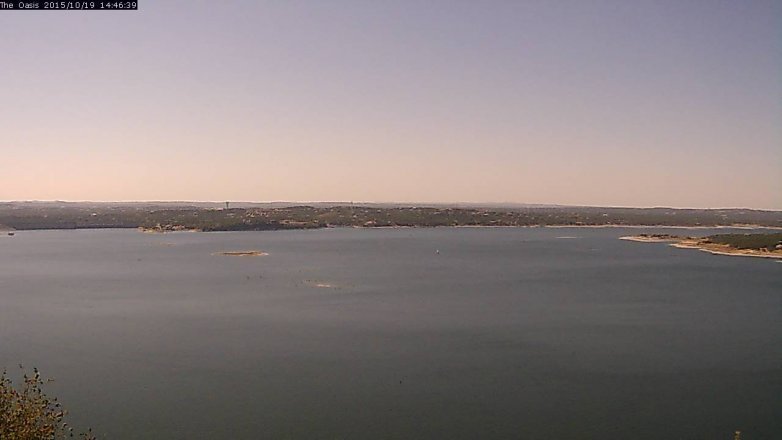 Lake Travis webcam, October 19, 2015 1:55 PM CT