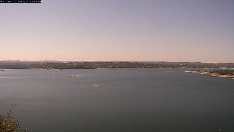 Lake Travis webcam, October 19, 2015 2:00 PM CT
