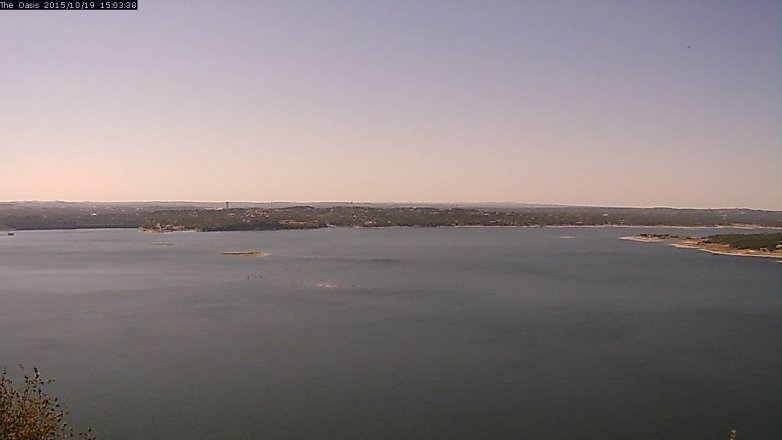 Lake Travis webcam, October 19, 2015 2:10 PM CT