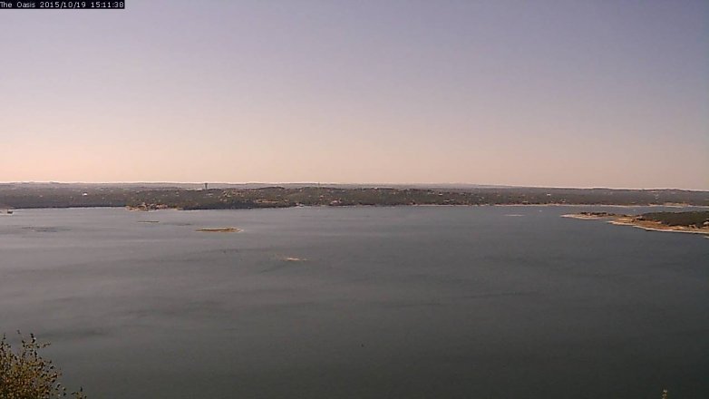Lake Travis webcam, October 19, 2015 2:15 PM CT