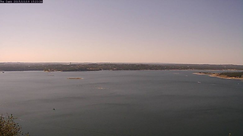 Lake Travis webcam, October 19, 2015 2:30 PM CT