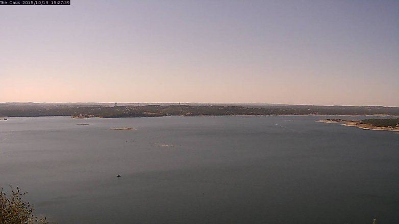 Lake Travis webcam, October 19, 2015 2:35 PM CT