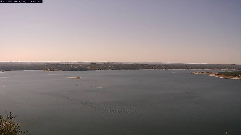 Lake Travis webcam, October 19, 2015 2:40 PM CT