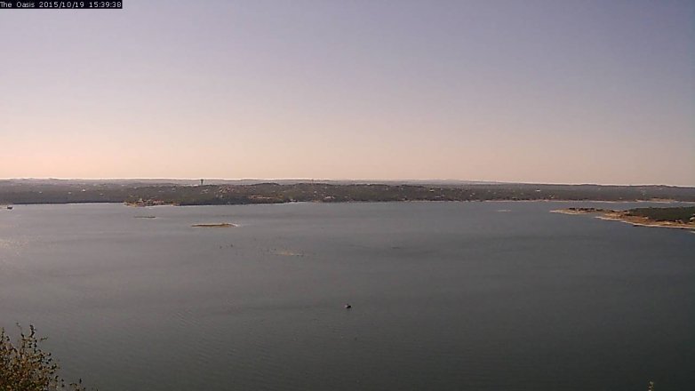 Lake Travis webcam, October 19, 2015 2:45 PM CT