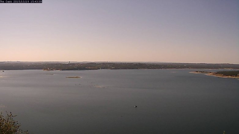 Lake Travis webcam, October 19, 2015 2:50 PM CT