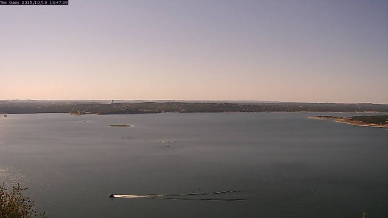 Lake Travis webcam, October 19, 2015 2:55 PM CT