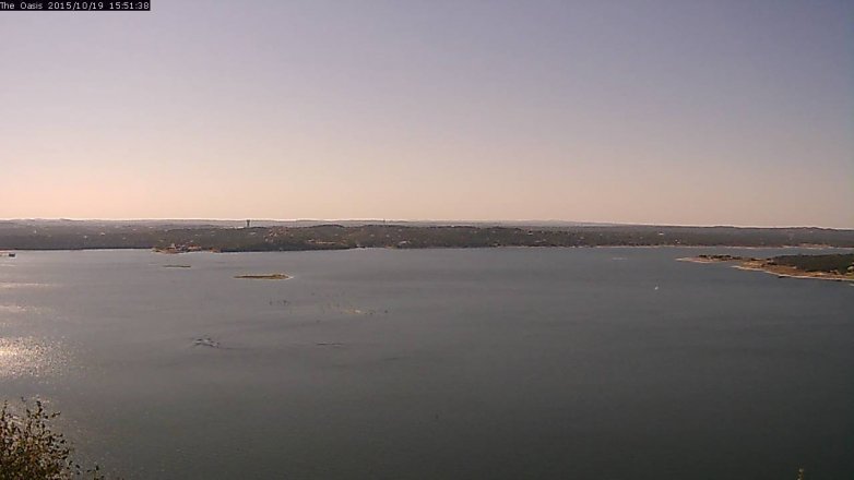 Lake Travis webcam, October 19, 2015 3:00 PM CT