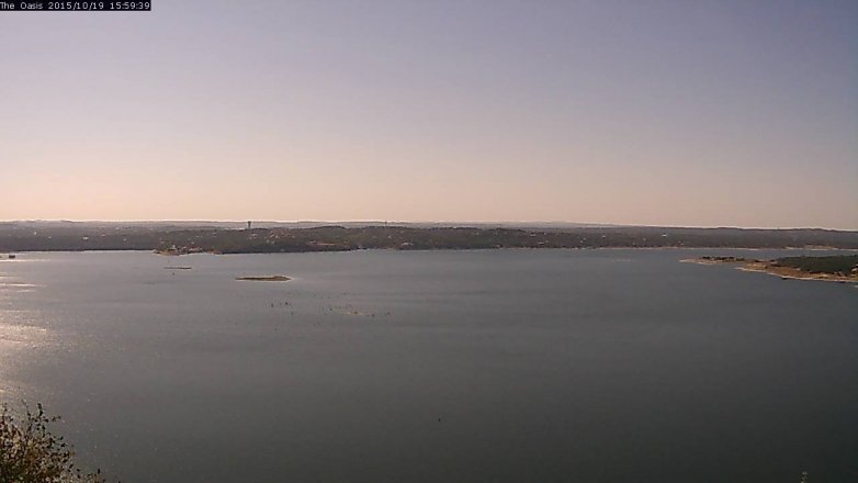 Lake Travis webcam, October 19, 2015 3:05 PM CT