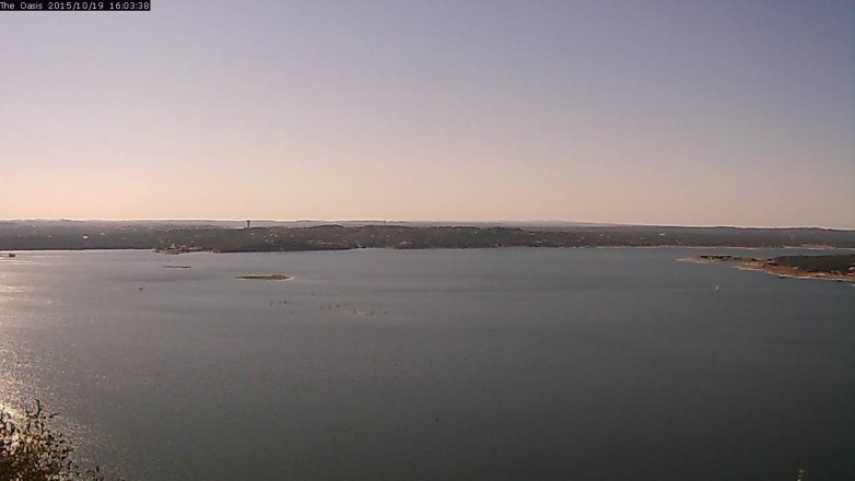Lake Travis webcam, October 19, 2015 3:10 PM CT