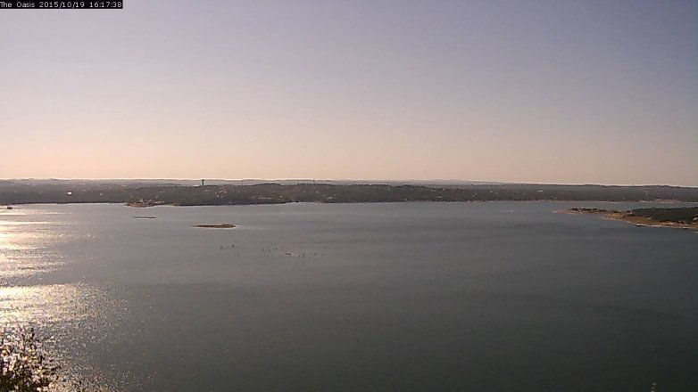 Lake Travis webcam, October 19, 2015 3:25 PM CT