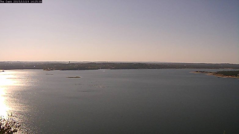 Lake Travis webcam, October 19, 2015 3:30 PM CT