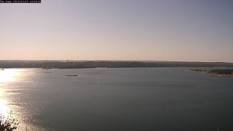 Lake Travis webcam, October 19, 2015 3:35 PM CT