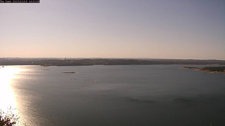 Lake Travis webcam, October 19, 2015 3:40 PM CT