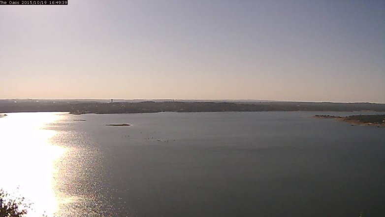 Lake Travis webcam, October 19, 2015 3:55 PM CT