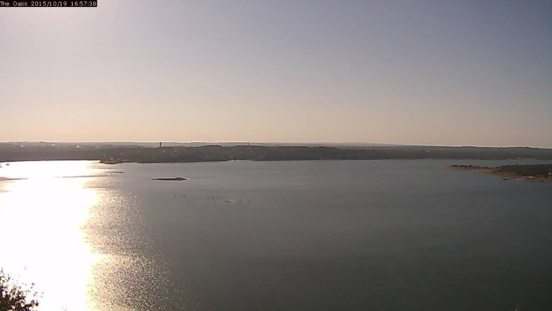 Lake Travis webcam, October 19, 2015 4:05 PM CT