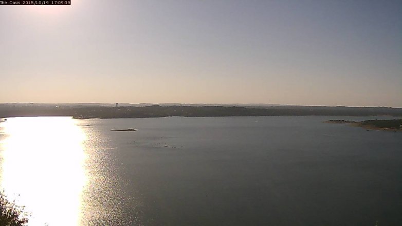 Lake Travis webcam, October 19, 2015 4:15 PM CT