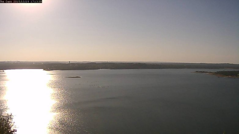 Lake Travis webcam, October 19, 2015 4:20 PM CT