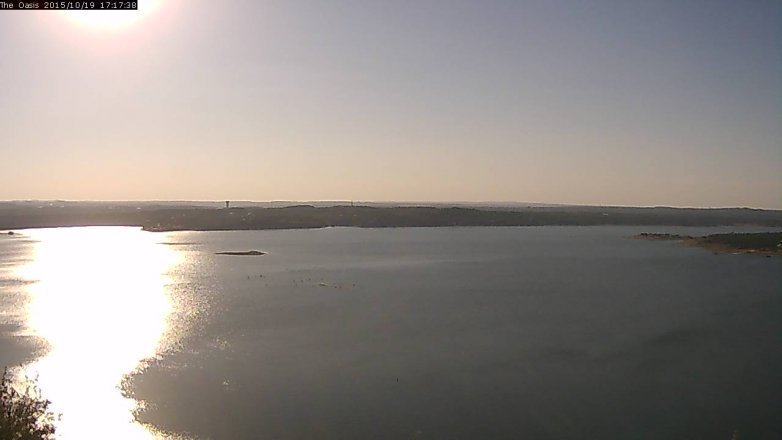 Lake Travis webcam, October 19, 2015 4:25 PM CT