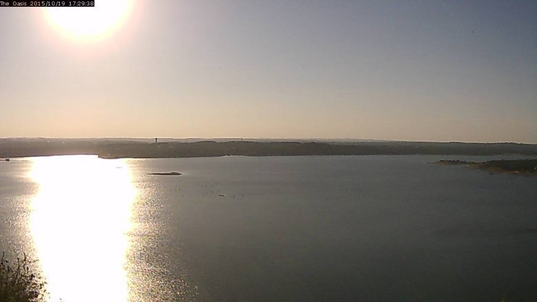 Lake Travis webcam, October 19, 2015 4:35 PM CT