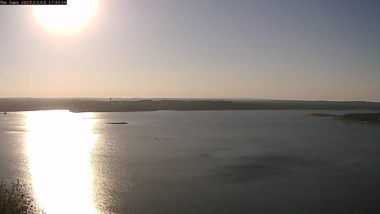 Lake Travis webcam, October 19, 2015 4:40 PM CT