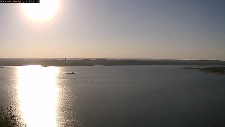 Lake Travis webcam, October 19, 2015 4:45 PM CT