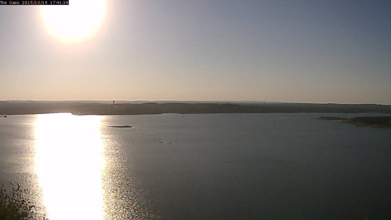 Lake Travis webcam, October 19, 2015 4:50 PM CT