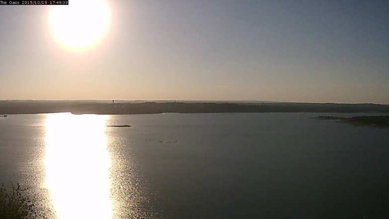 Lake Travis webcam, October 19, 2015 4:55 PM CT