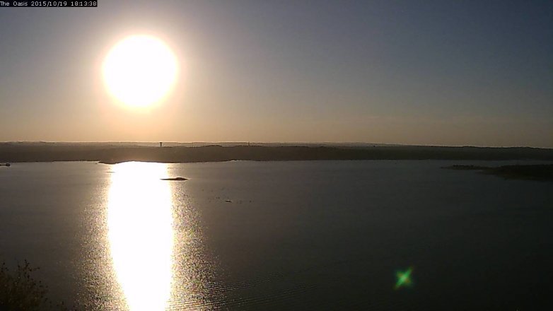 Lake Travis webcam, October 19, 2015 5:20 PM CT