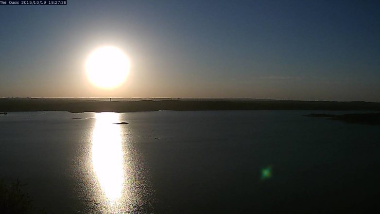 Lake Travis webcam, October 19, 2015 5:35 PM CT