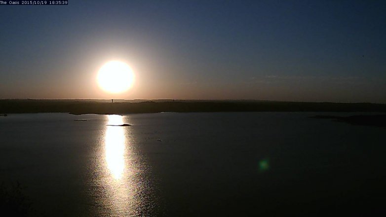 Lake Travis webcam, October 19, 2015 5:40 PM CT