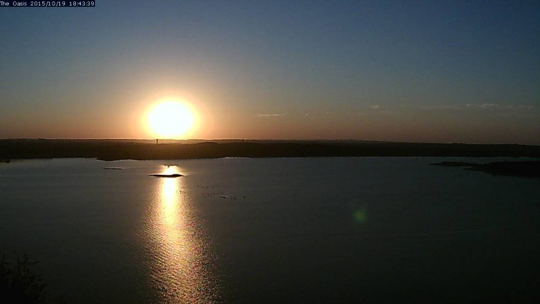 Lake Travis webcam, October 19, 2015 5:50 PM CT