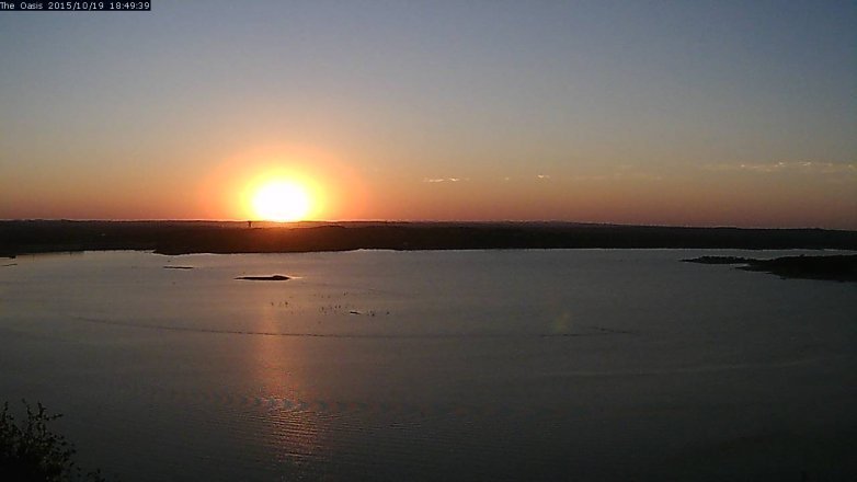 Lake Travis webcam, October 19, 2015 5:55 PM CT