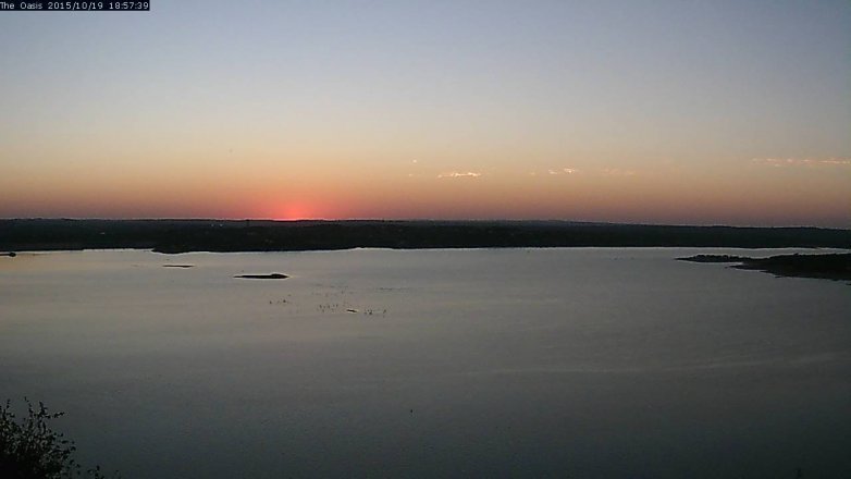 Lake Travis webcam, October 19, 2015 6:05 PM CT