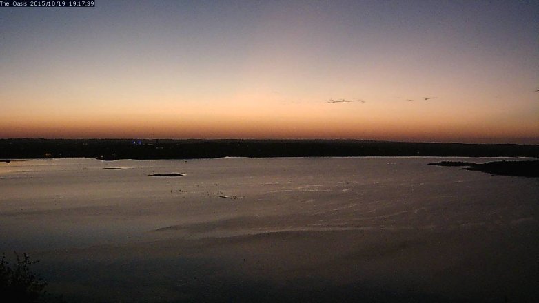 Lake Travis webcam, October 19, 2015 6:25 PM CT