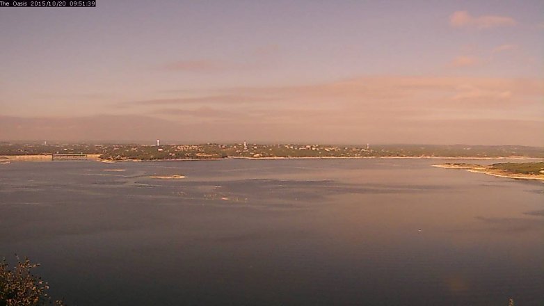 Lake Travis webcam, October 20, 2015 9:00 AM CT