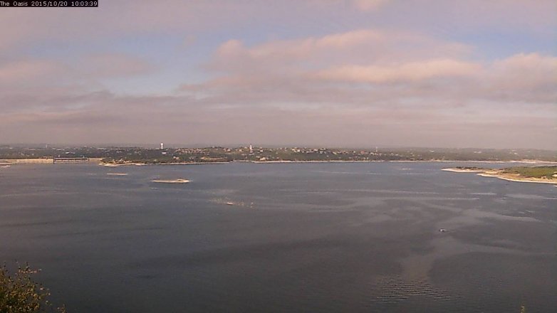 Lake Travis webcam, October 20, 2015 9:10 AM CT