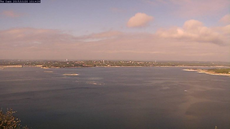 Lake Travis webcam, October 20, 2015 9:20 AM CT