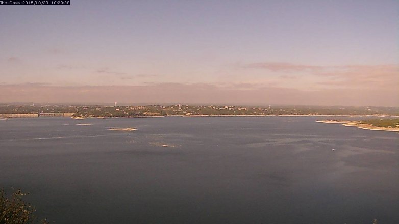 Lake Travis webcam, October 20, 2015 9:35 AM CT